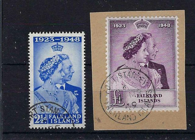 Image of Falkland Islands SG 166/7 FU British Commonwealth Stamp